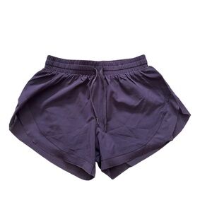 Halara Purple Drawstring Contrast Flowy Mesh 2-in-1 shorts Gym Short